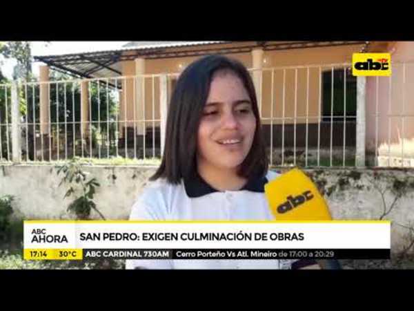 San Pedro: Exigen culminación de obras - Tv - ABC Color
