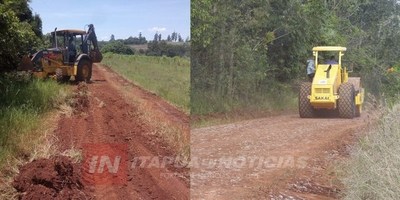 NVA. ALBORADA: INTENSOS TRABAJOS PARA PONER A PUNTO CAMINOS VECINALES.
