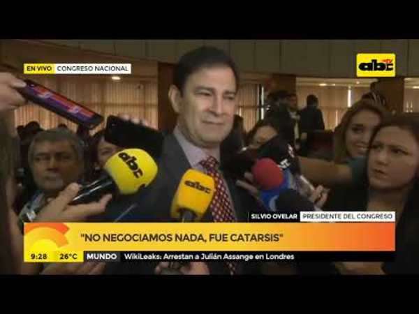 Presidente del Congreso: No negociamos nada - Tv - ABC Color
