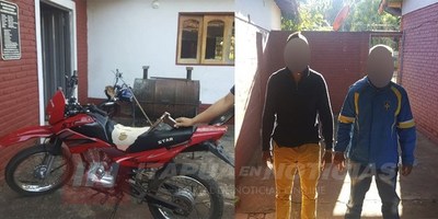 CAP. MIRANDA: CAPTURAN A SOSPECHOSOS MOTOCICLISTAS ARMADOS