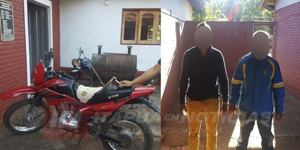 CAP. MIRANDA: CAPTURAN A SOSPECHOSOS MOTOCICLISTAS ARMADOS