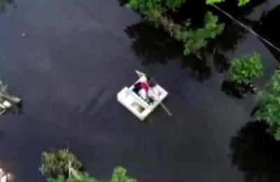 Terrible situación por crecida del río en zona del cerro Guy - C9N