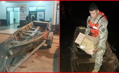 Abandonan canoa con marihuana en orillas del Paraná