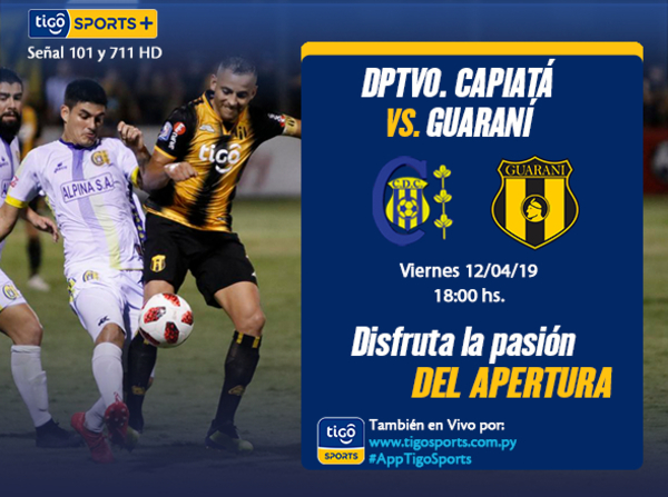 Capiatá se enfrenta a Guaraní en el Erico Galeano