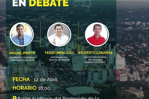 Candidatos a intendente debatirán hoy en la UNE