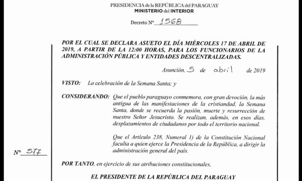 Asueto para los funcionarios – Prensa 5