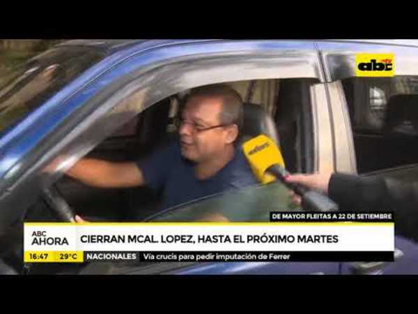 Cierran Mariscal López hasta el próximo martes - Tv - ABC Color