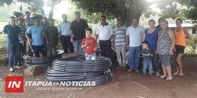 TRABAJAN PARA EXTENSIÓN DE RED DE AGUA POTABLE EN NVA. ALBORADA.