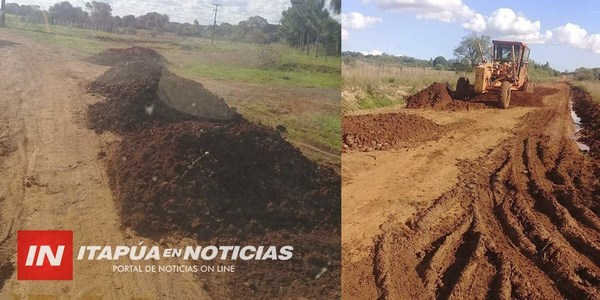 GRAL. ARTIGAS: INTENSOS TRABAJOS EN CAMINOS VECINALES DEL MUNICIPIO.