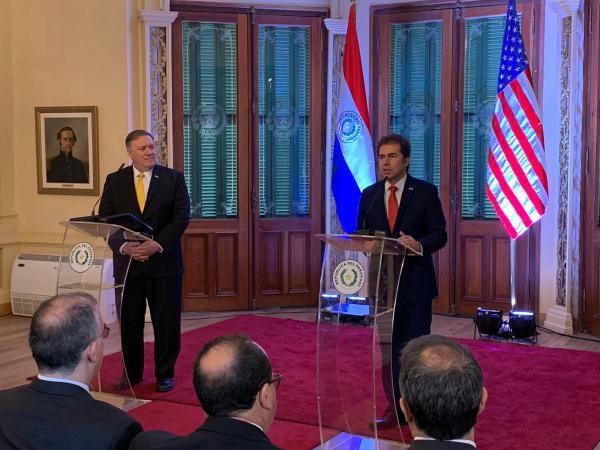Secretario de Estado norteamericano felicitó a Paraguay por su transformación a una democracia floreciente