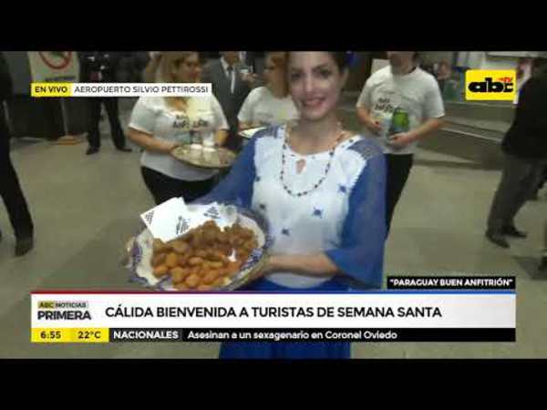 Cálida bienvenida a turistas de Semana Santa - Tv - ABC Color