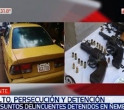 Tras persecución y balacera detienen a banda de delincuentes en Ñemby - Paraguay.com