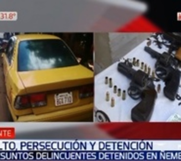 Tras persecución y balacera detienen a banda de delincuentes en Ñemby - Paraguay.com