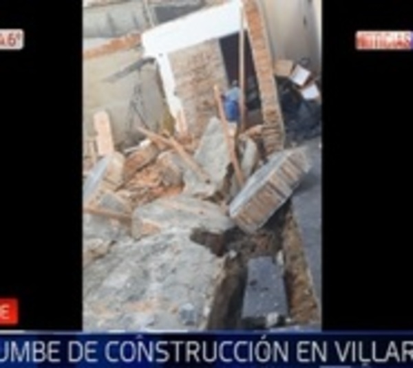 Derrumbe de obra en construcción deja cuatro heridos en Villarrica - Paraguay.com