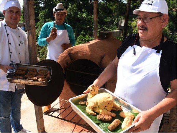 Desde chipa de maní y hasta con gallina preparan en Punta Karapã