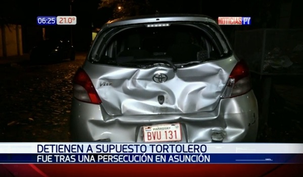Víctima persigue y atrapa a "tortolero"