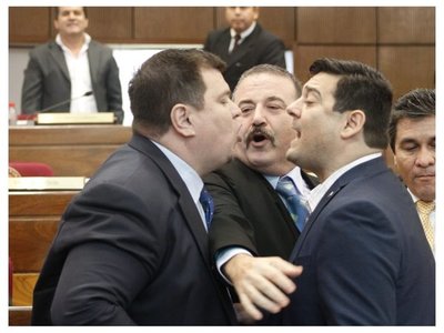 Enfrentamiento azul: Senadores liberales casi se agarraron a golpes