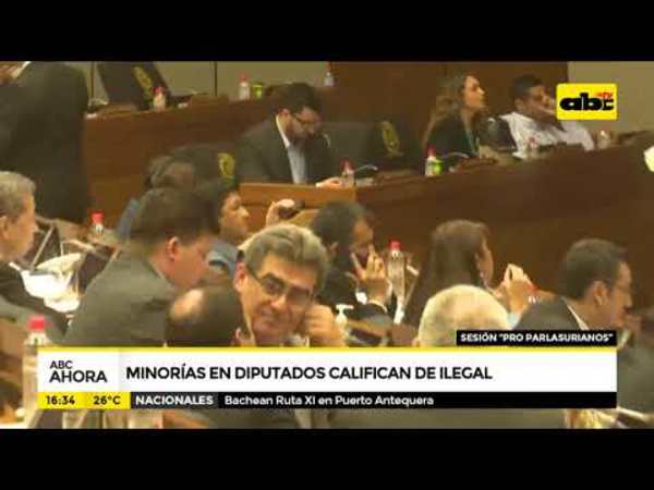 Minorías en Diputados califican de ilegal la sesión extra - Tv - ABC Color