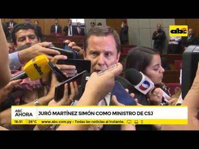 Juró Martínez Simón como ministro de la CSJ - Tv - ABC Color