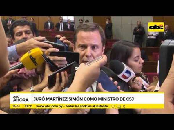 Juró Martínez Simón como ministro de la CSJ - Tv - ABC Color