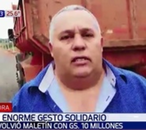 Enorme gesto solidario: Devolvió maletín con G. 10 millones - Paraguay.com