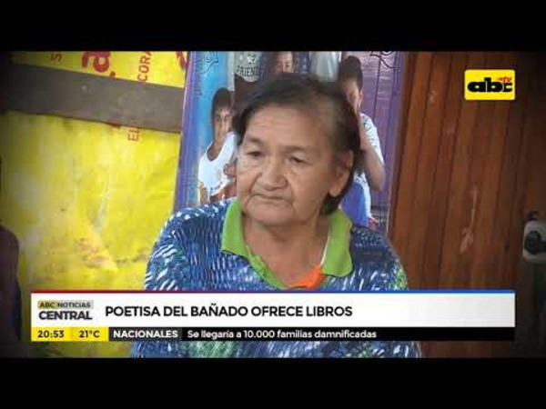 Poetisa del bañado ofrece libros - Tv - ABC Color