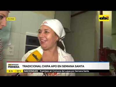 Tradicional chipa apo en Semana Santa - Tv - ABC Color