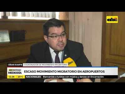 Escaso movimiento migratorio en aeropuertos - Tv - ABC Color