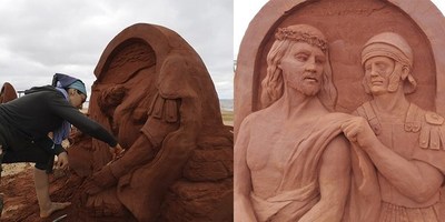 CARMEN DEL PNÁ: ESTACIONES DE VÍA CRUCIS EN TALLADAS EN ARENA