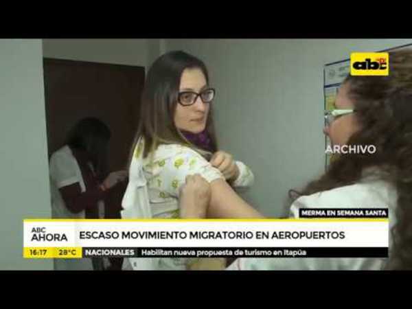 Escaso movimiento migratorio en aeropuertos - Tv - ABC Color