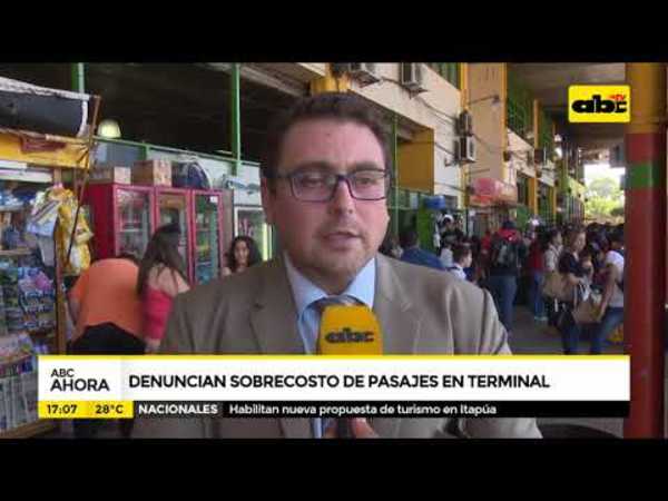 Denuncian sobrecosto de pasajes en terminal - Tv - ABC Color