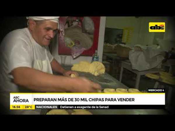 Preparan más de 30.000 chipas en el Mercado 4 - Tv - ABC Color
