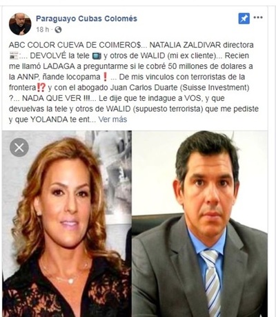 Dueña de ABC es “coimera y chantajista”, acusa Payo - ADN Paraguayo