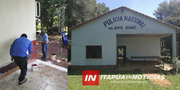 VOLUNTARIOS REFACCIONAN EN COMISARÍA DE APE AIME Y PUESTO DE SALUD DE ALBORADA 1.
