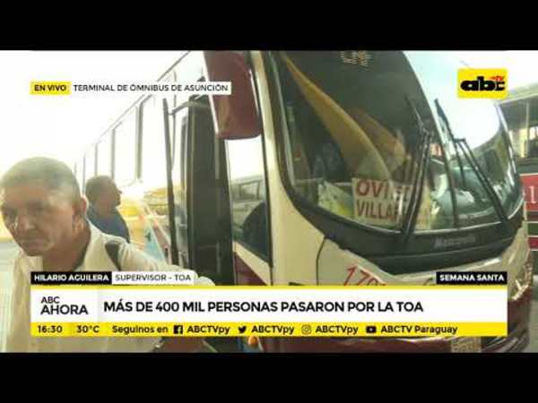 Más de 400 mil personas pasaron por la terminal de ómnibus de Asunción - Tv - ABC Color