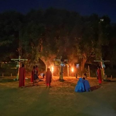 Tradicional vía crucis en Lote Guazú - Nacionales - ABC Color