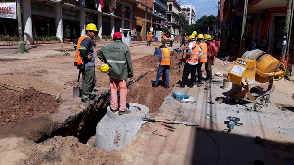 No paran los trabajos de alcantarillado en Asunción - ADN Paraguayo