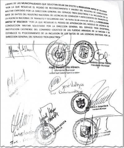 Atacan de ilegal permiso otorgado a los militares para expedir licencias - Edicion Impresa - ABC Color