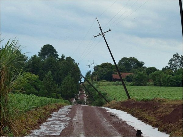 Tormentas dejan sin energía eléctrica a localidades de Itapúa