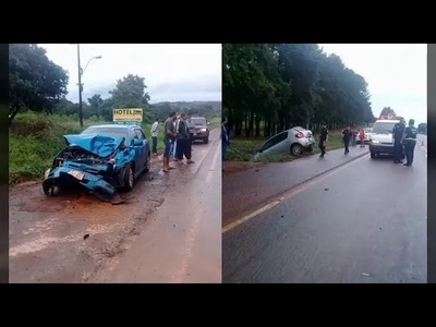 VIOLENTO CHOQUE SOBRE RUTA 6