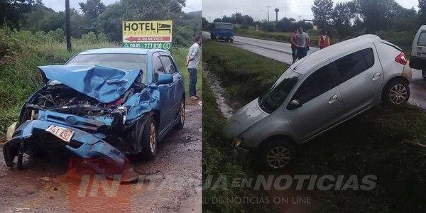 VIOLENTA COLISIÓN DE AUTOMÓVILES SE REGISTRÓ SOBRE LA RUTA 6