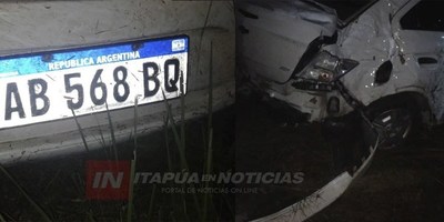 CNEL. BOGADO: VUELCO DE VEHÍCULO SOBRE LA RUTA 1 A LA ALTURA DE CURUÑAI.