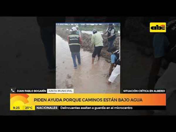 Preocupación por crecida en Alberdi - Tv - ABC Color