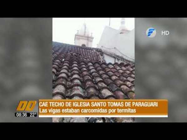 Cayó el techo de Iglesia Santo Tomás