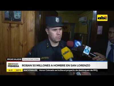 Roban 50 millones a hombre en San Lorenzo - Tv - ABC Color