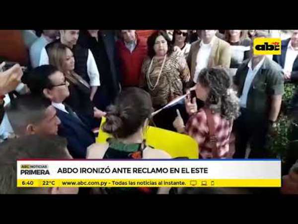 Abdo ironizó ante reclamo en el este - Tv - ABC Color