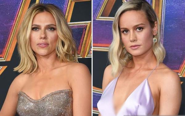 Scarlett Johansson y Brie Larson llevaron las gemas del infinito en la premiere de Avengers: Endgame