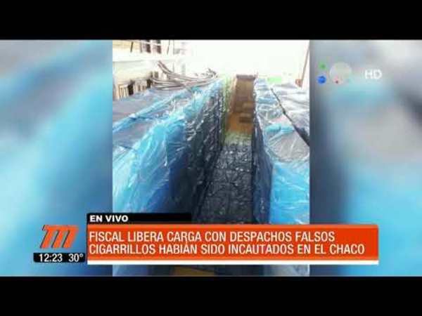 Fiscal libera carga de cigarrillos incautados en el Chaco