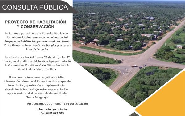 Audiencia Pública para conocer detalles de la Ruta de la Lecha