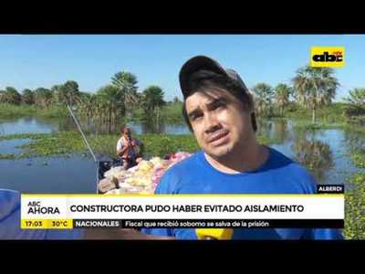 Alberdi: Constructora pudo haber evitado aislamiento - Tv - ABC Color